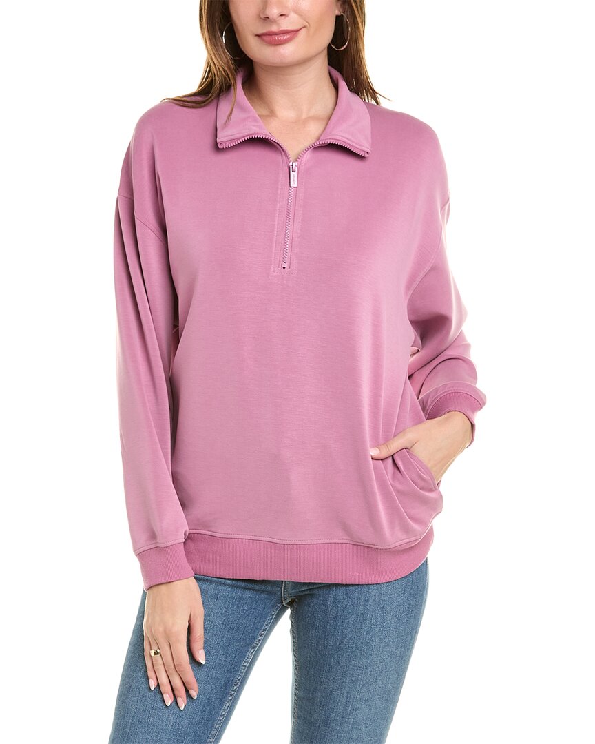 Shop Splendid Tate 1/2-zip Pullover In Pink
