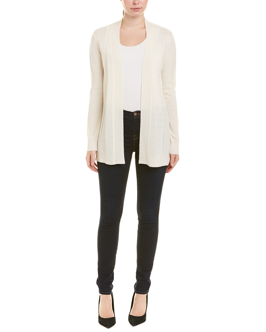 Image of InCashmere Chevron Knit Cashmere Cardigan