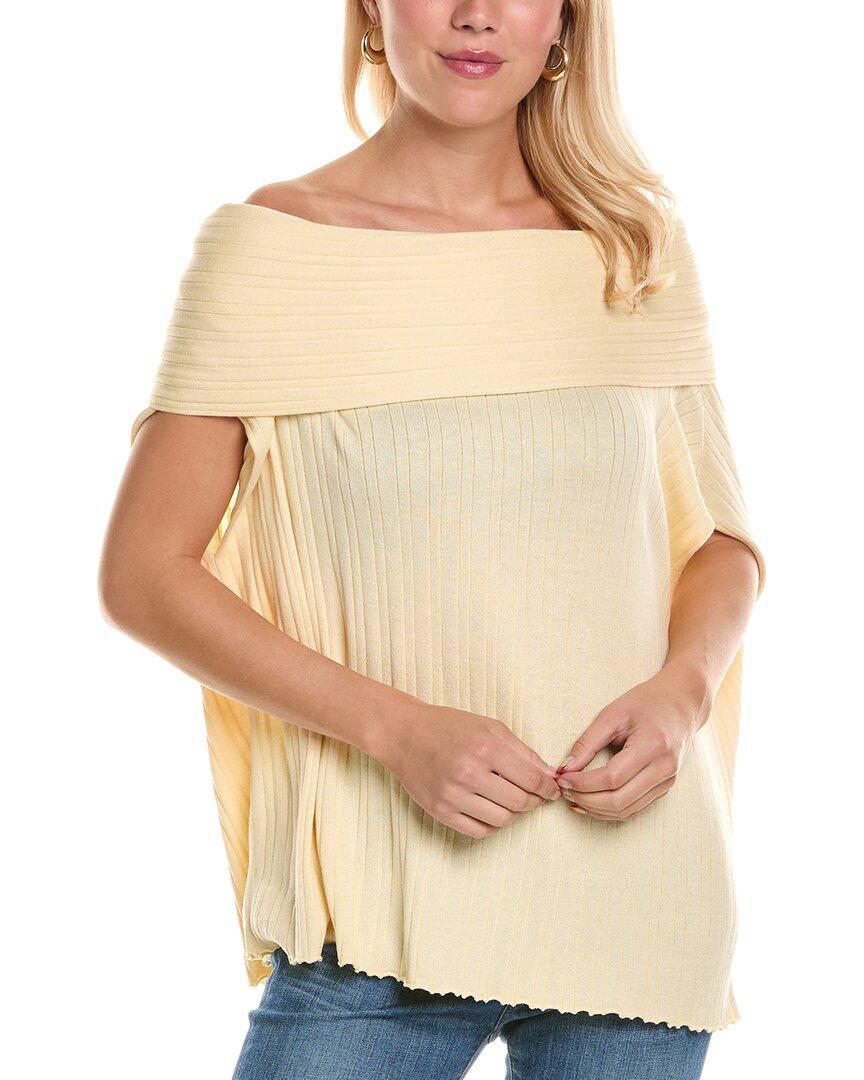 PLANET PLANET RIBBED OFF-THE-SHOULDER TOP