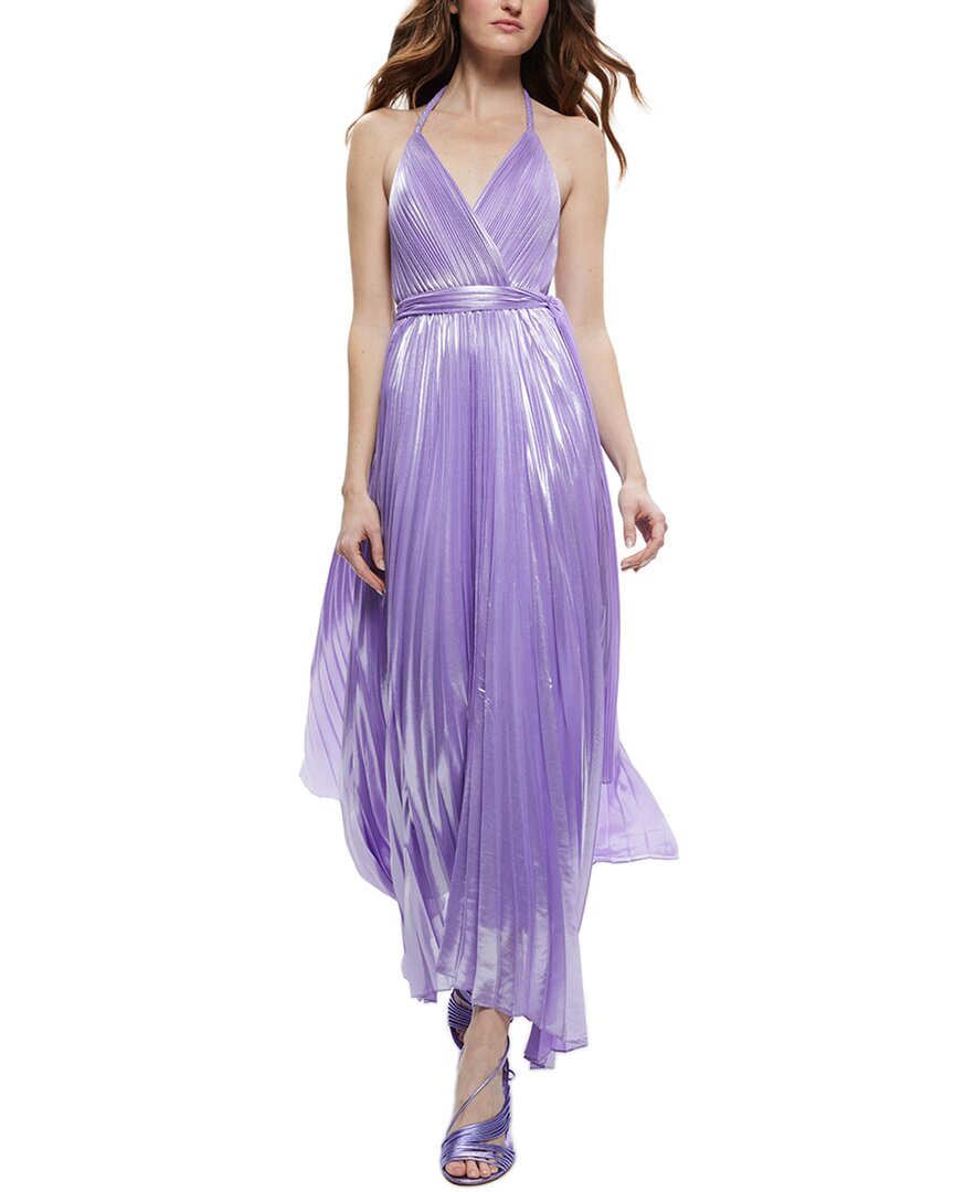 Alice And Olivia Arista Pleated Maxi Dress In Solstice
