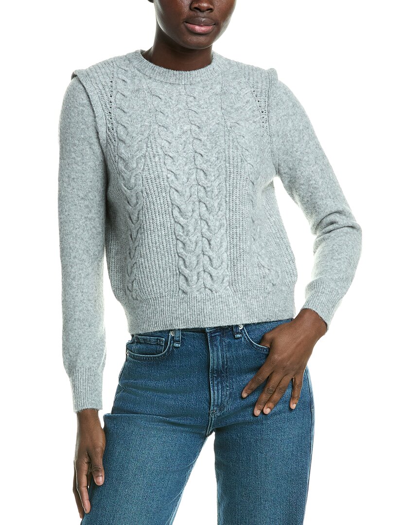 Design History Cable Knit Wool-blend Sweater In Blue