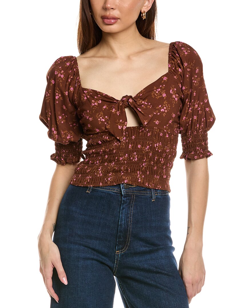 SALTWATER LUXE SALTWATER LUXE PUFF SLEEVE TOP