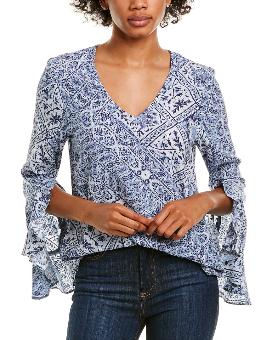 Image of Karen Kane Ruffle Sleeve Top