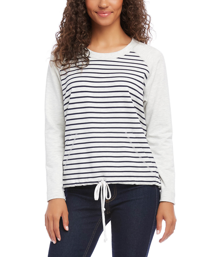 Image of Karen Kane Contrast Kangaroo Pocket Top