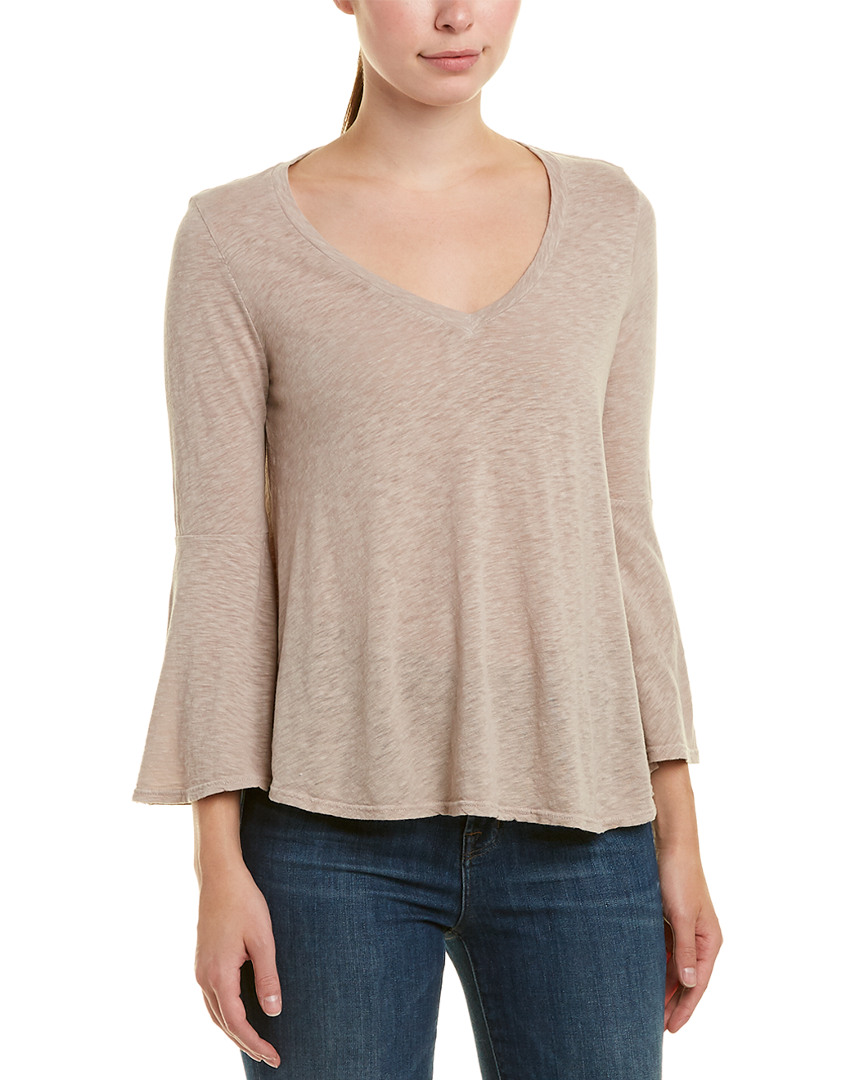 Image of Three Dots Flounce Sleeve Top