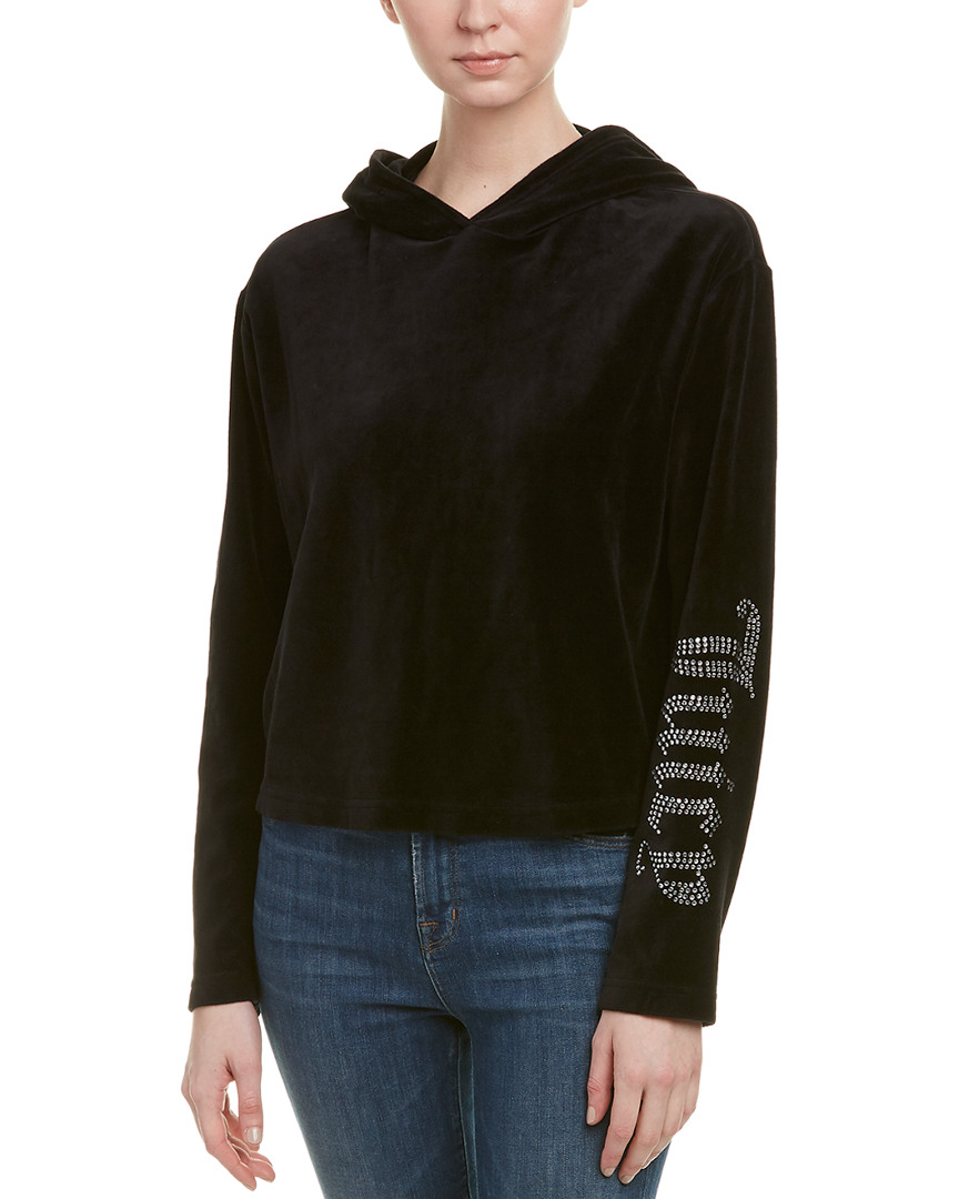 Shop Juicy Couture Gothic Crystal Pullover In Black
