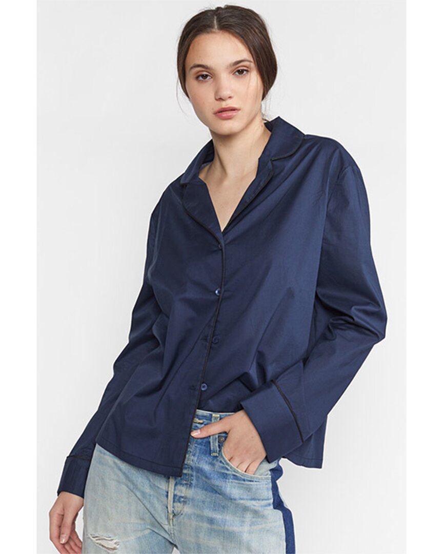 Shop Cynthia Rowley Pajama Top In Blue