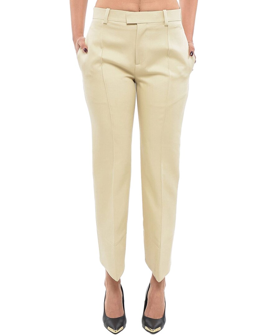 Bottega Veneta Curved Pant In Beige