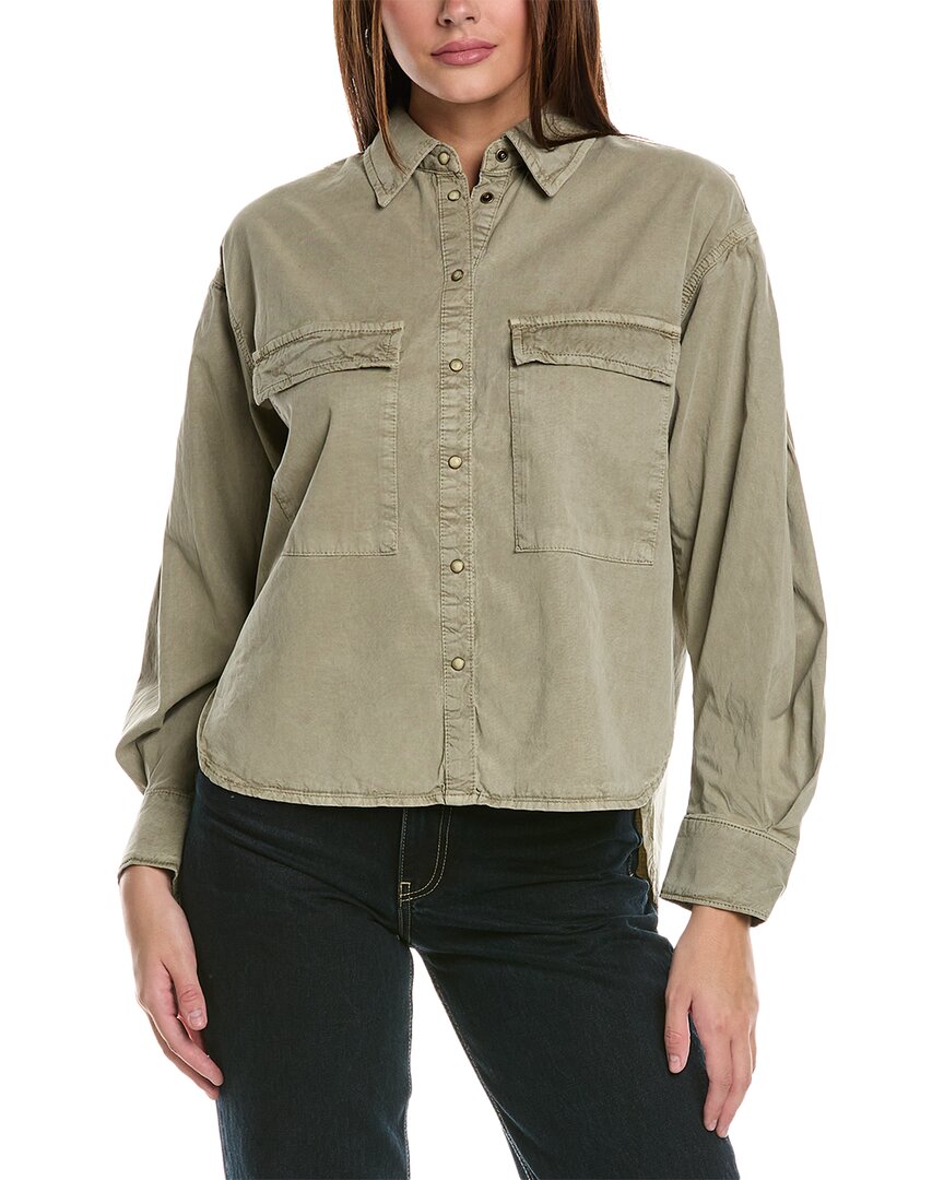 Allsaints Eliana Denim Shirt In Green