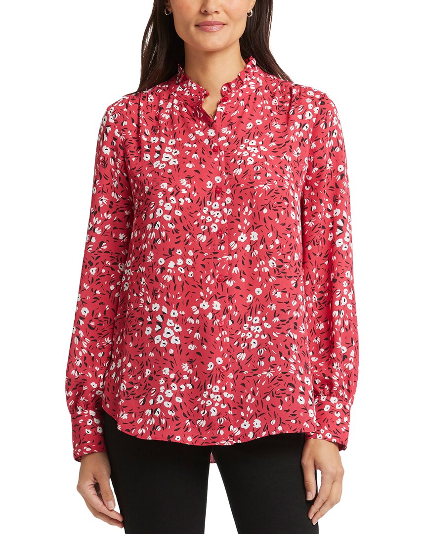 Nydj Ruffle Neck Blouse