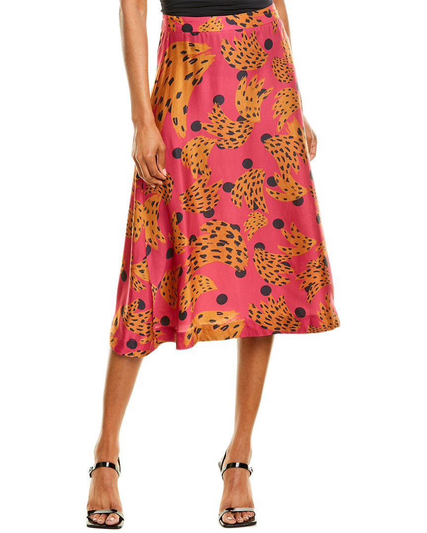 Image of Farm Rio Pink Banana Midi Skirt