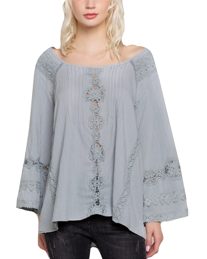Image of POL Clothing Long Flare Sleeve Top