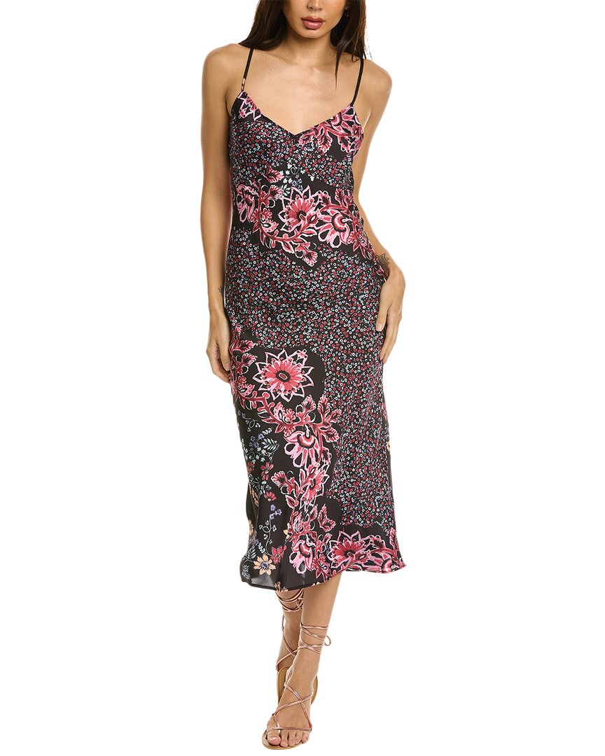 Free People Your Better Side Midi Slip Dress In Black