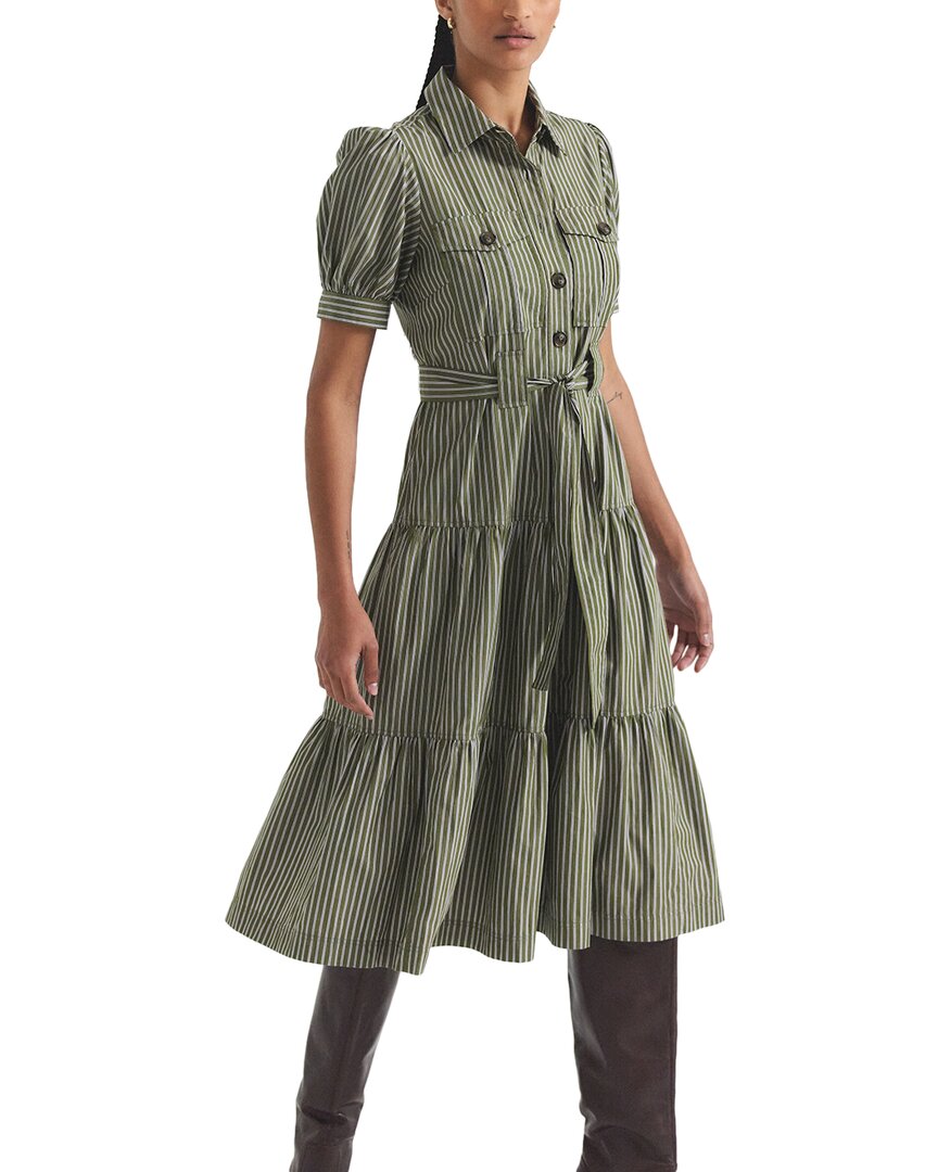 Derek Lam 10 Crosby Buffy Midi Dress In Green