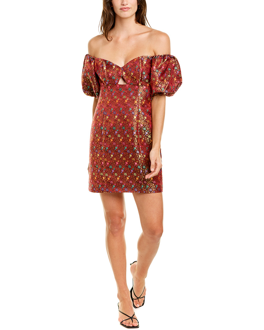 Image of Caroline Constas Titos Silk-Blend Mini Dress