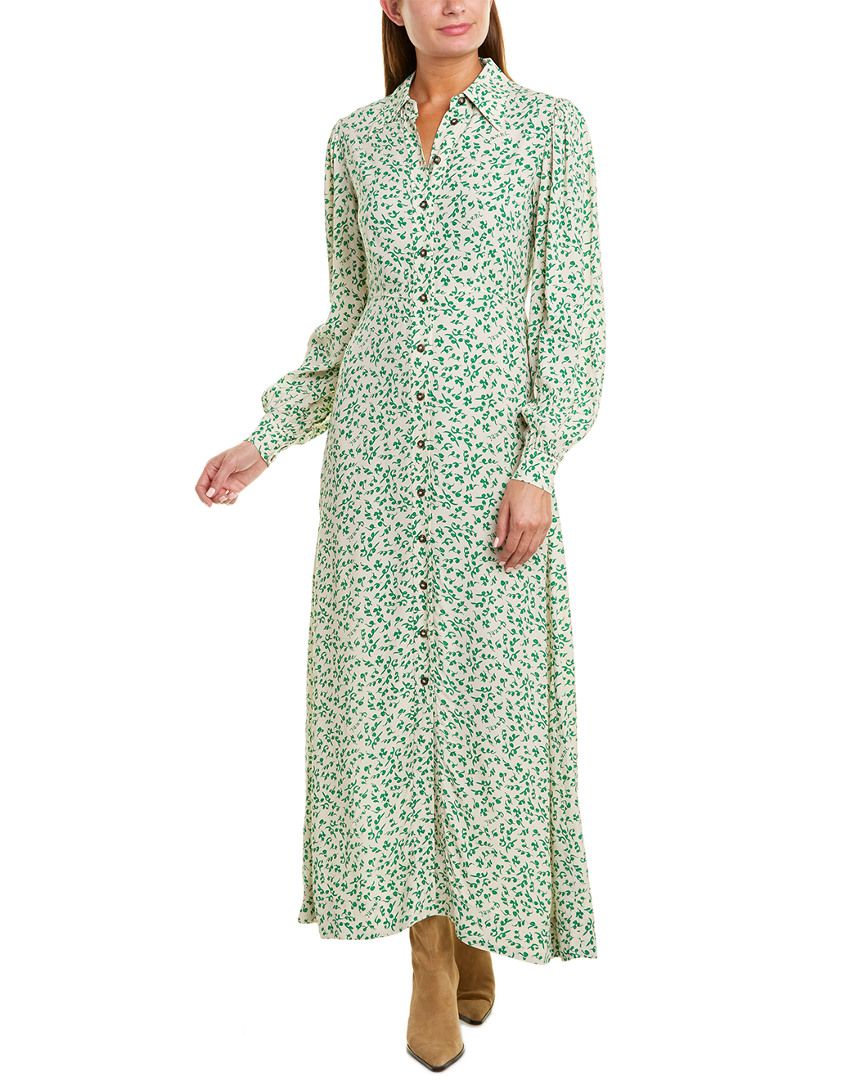 Image of GANNI Button-Down Maxi Dress
