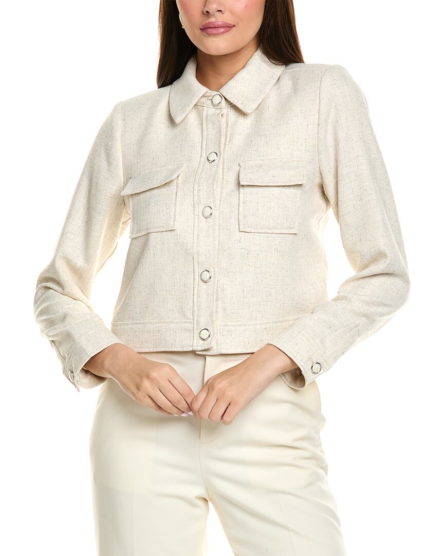 Tahari Asl Linen-blend Jacket