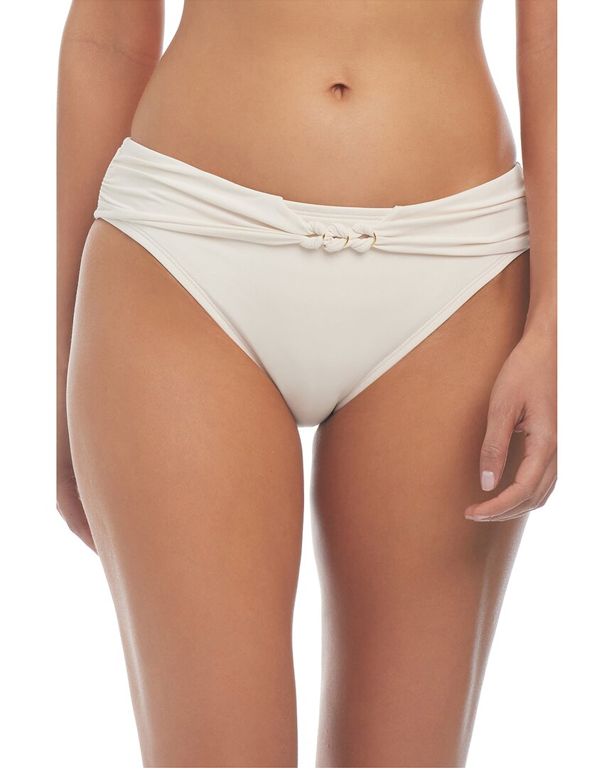 Bleu Rod Beattie Ring Master High Waisted Swim Bottom In White