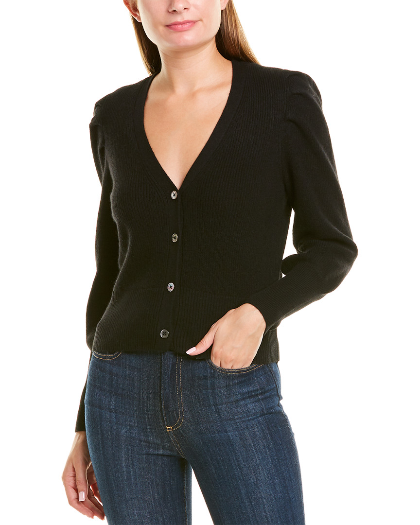 Image of Design History Puff Sleeve Cashmere Cardigan