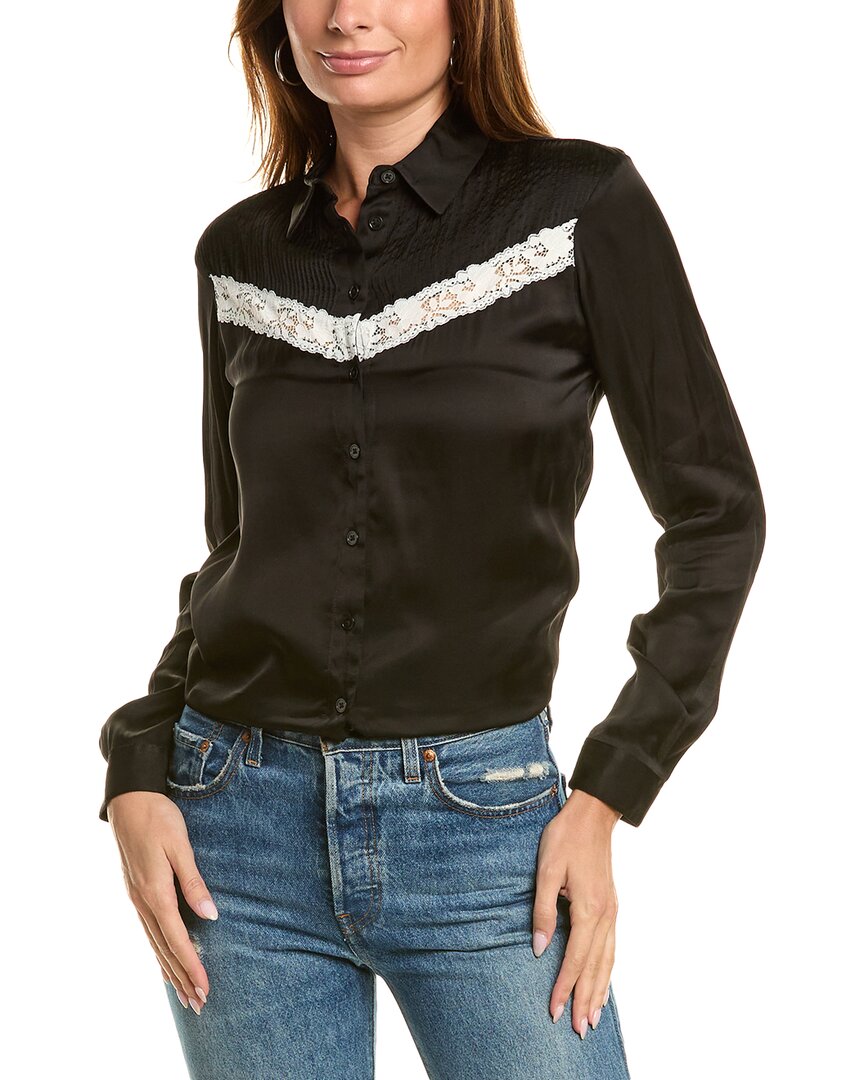 THE KOOPLES THE KOOPLES LACE TRIM BLOUSE