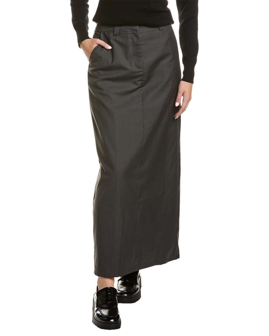 Femme Society Maxi Skirt In Grey