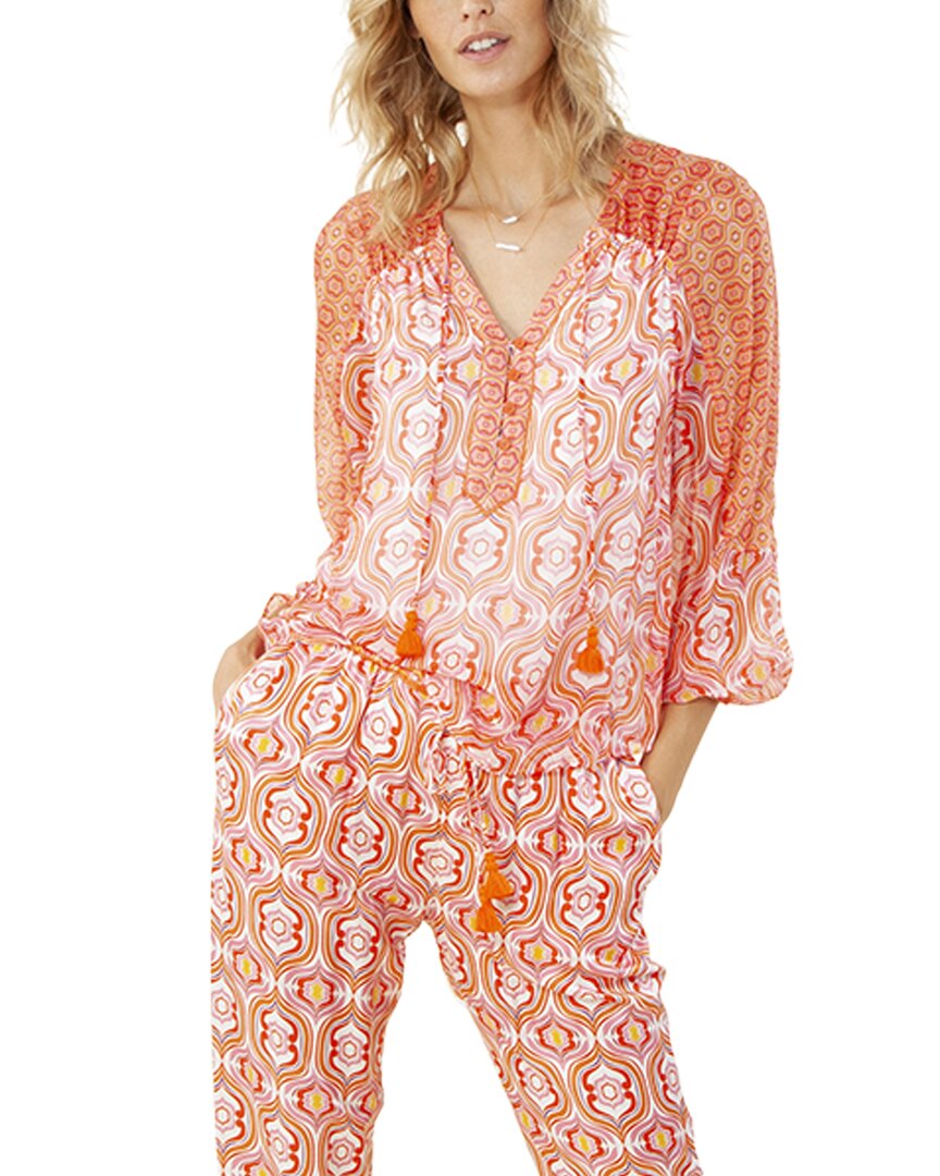 Hale Bob Tie Silk-blend Top In Multi
