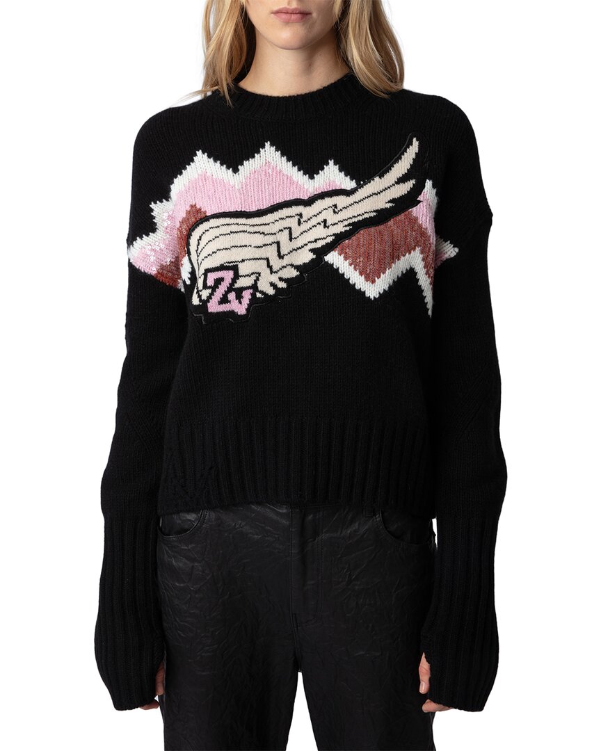 Zadig & Voltaire Bleez Cashmere & Wool-blend Sweater In Black