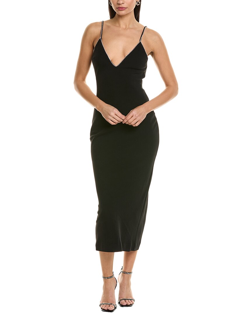 Shop Bardot Vira Diamante Midi Dress In Black