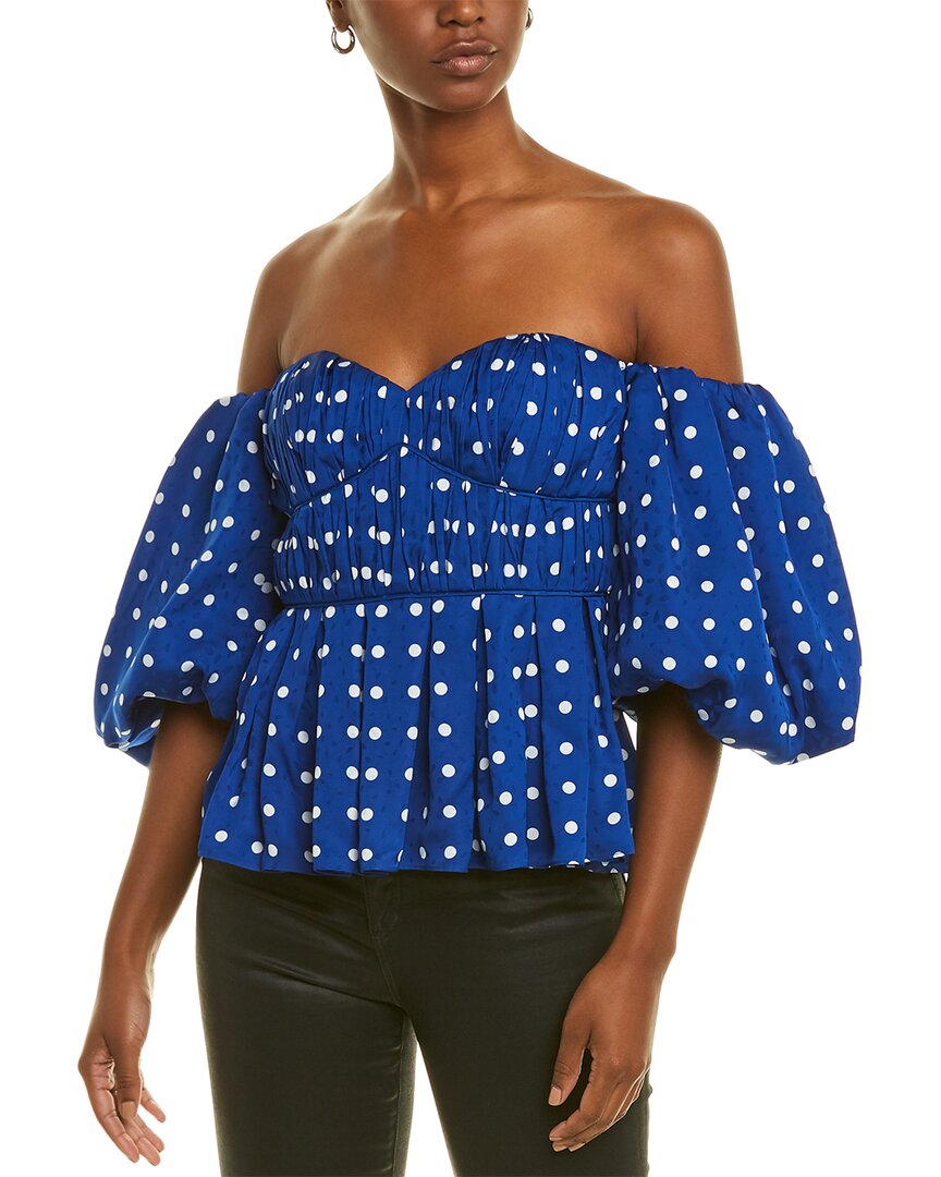 Image of Self-Portrait Polka Dot Top