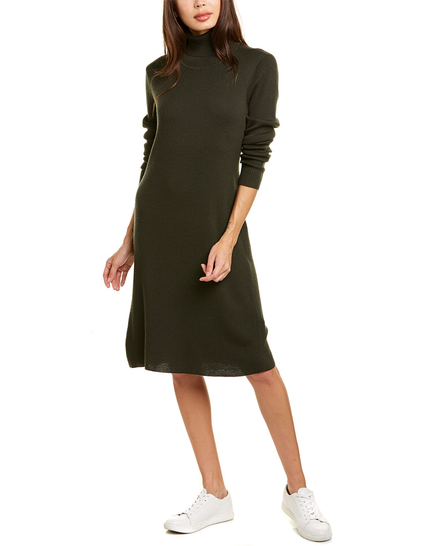 Image of EILEEN FISHER Turtleneck Wool Sweaterdress