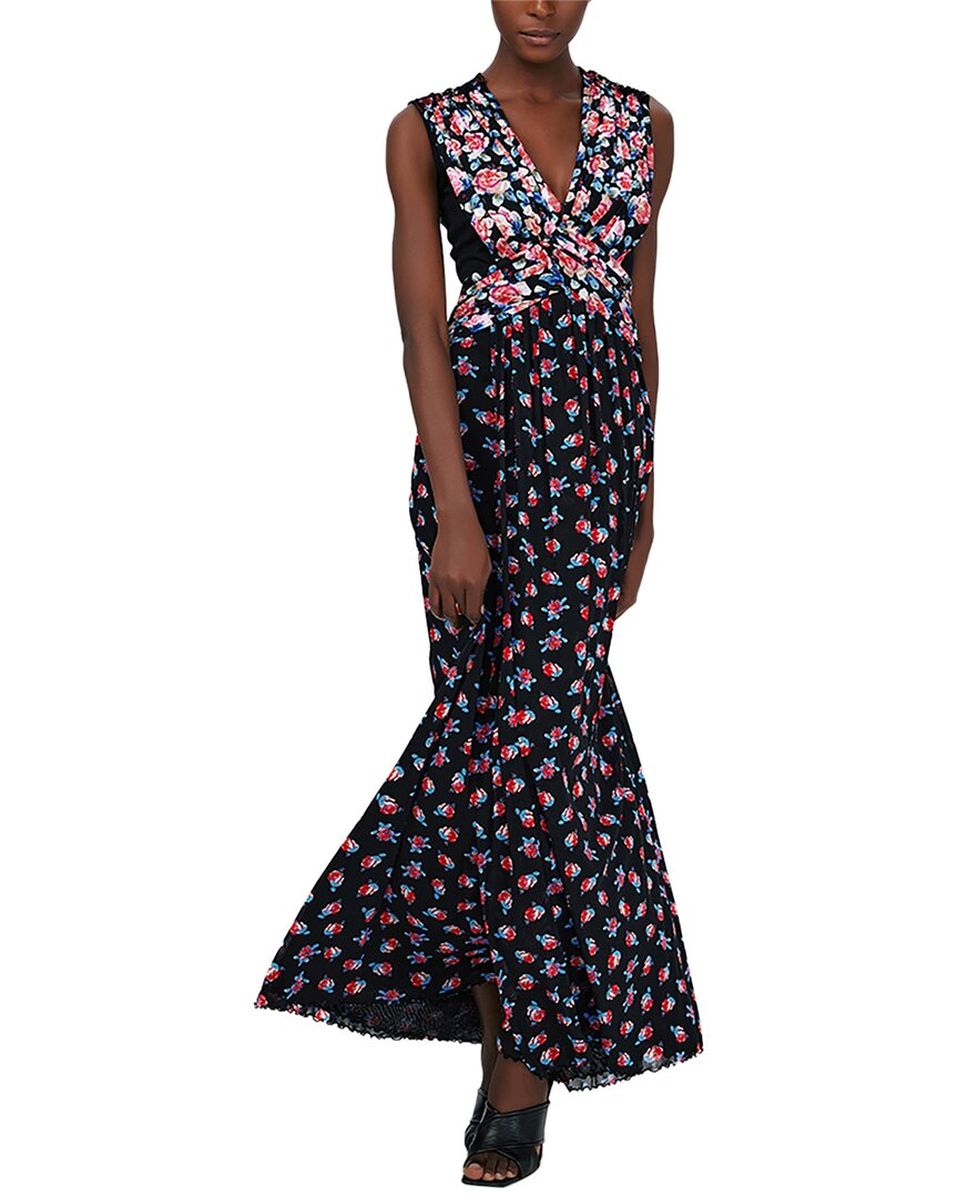 Diane Von Furstenberg Solveigh Reversible Maxi Dress In Black