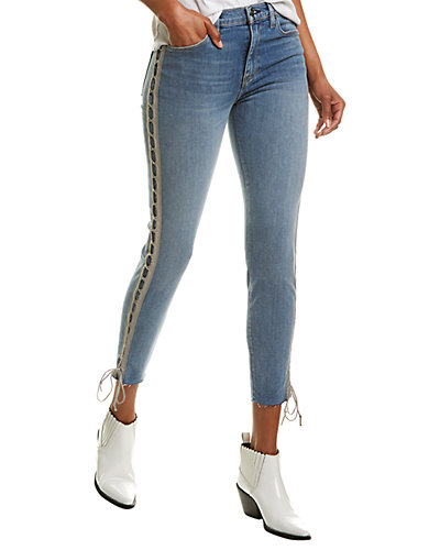 Rue La La — HUDSON Jeans Barbara Dazzle High-Rise Skinny Cropped Jean