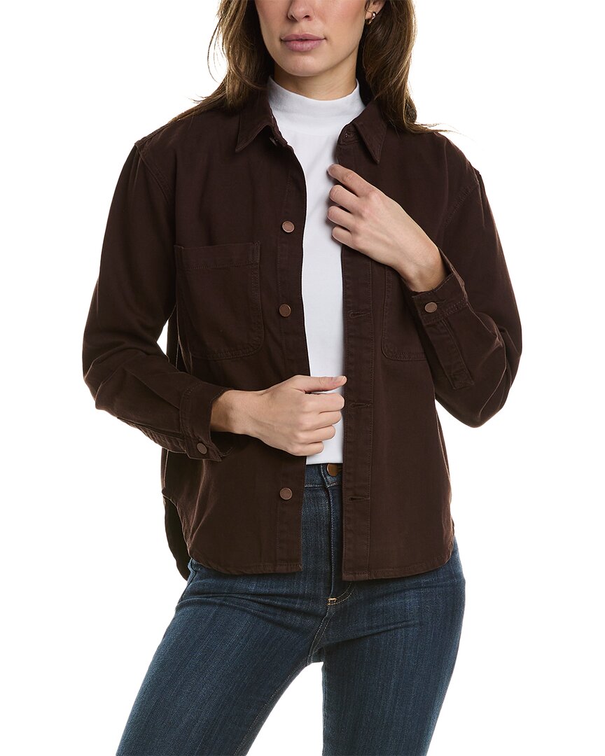 Shop Dl1961 Zita Linen-blend Shirt In Brown
