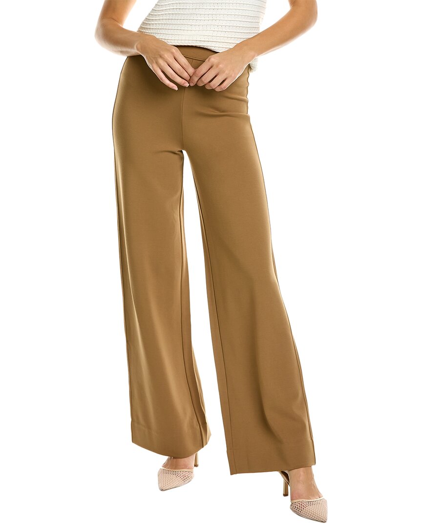 Rag & Bone Irina Pull-on Wide Leg Ponte Pants In Brown