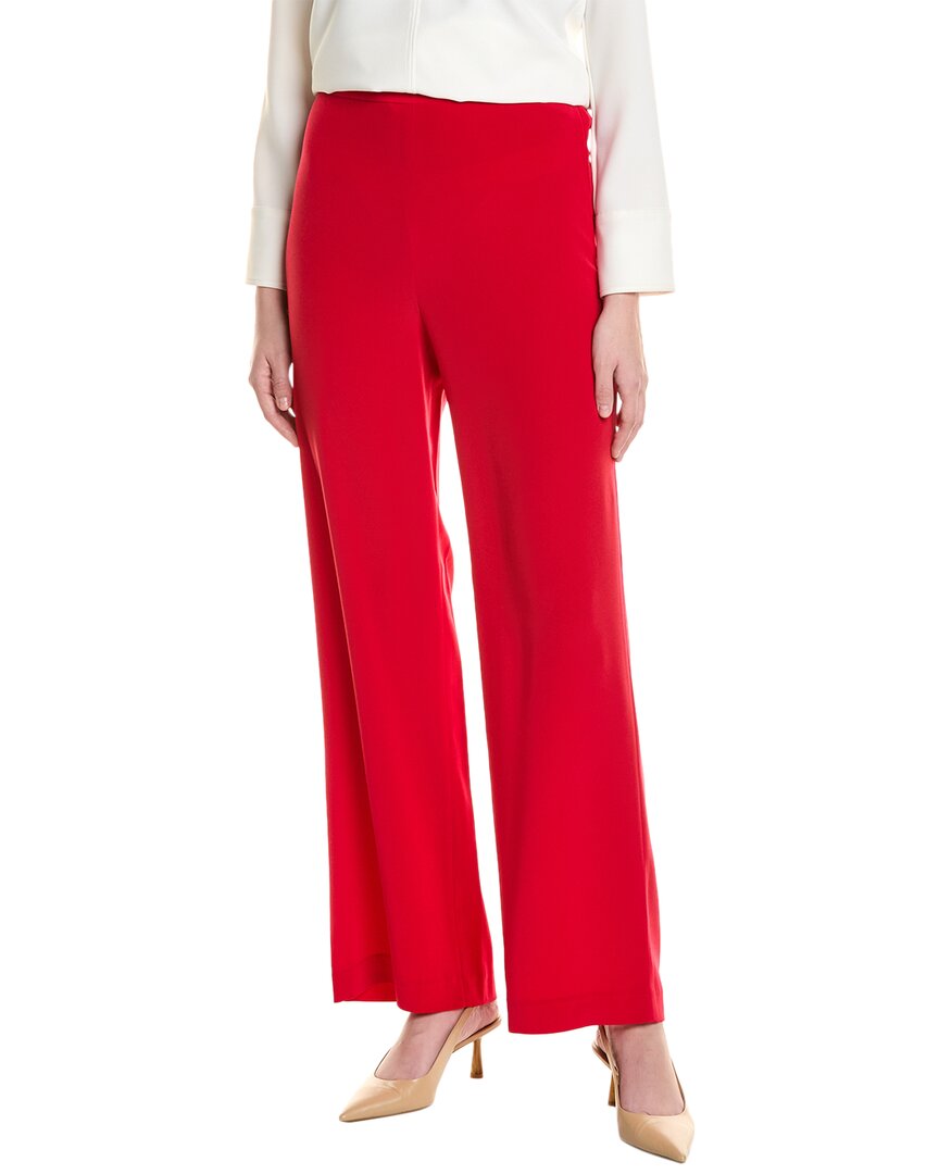 St John St. John Wool-blend Pant In Red