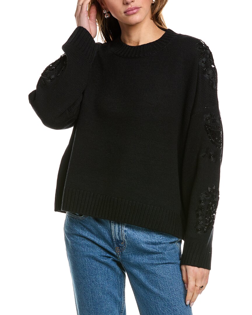 Splendid Daria Wool-blend Sweater In Black
