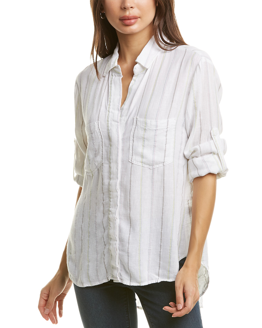 Image of Bella Dahl Split Back Linen-Blend Shirt