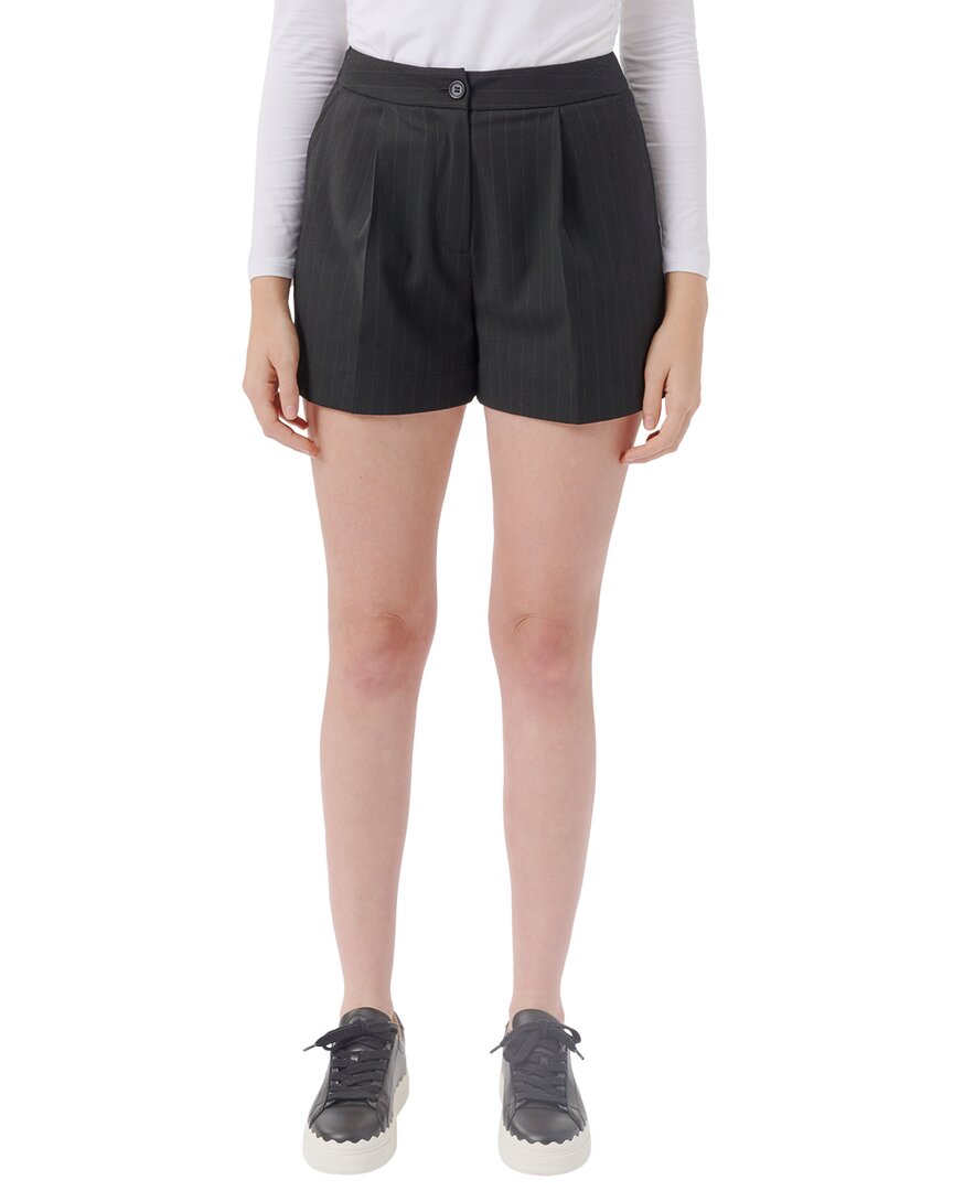 Atm Anthony Thomas Melillo Women's Pleated Twill Pinstriped Shorts