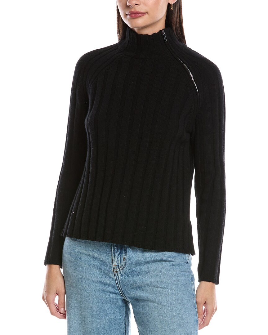 Alashan Cashmere Talia Wool Mock Neck Sweater In Black
