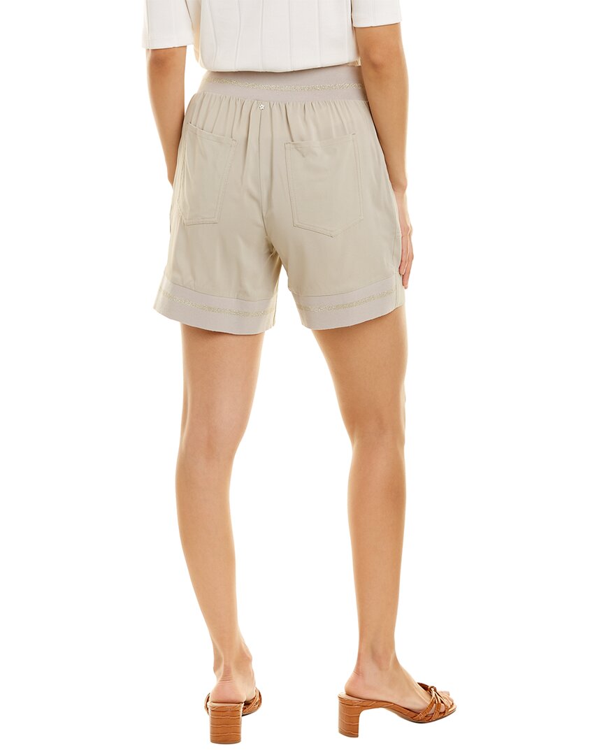 Shop Lorena Antoniazzi Silk-blend Short In Tan