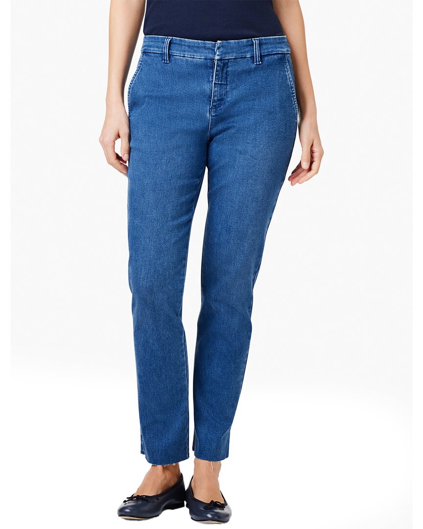 Nic + Zoe Nic+zoe Petites High Rise Straight Trouser Jeans In Gulfstream