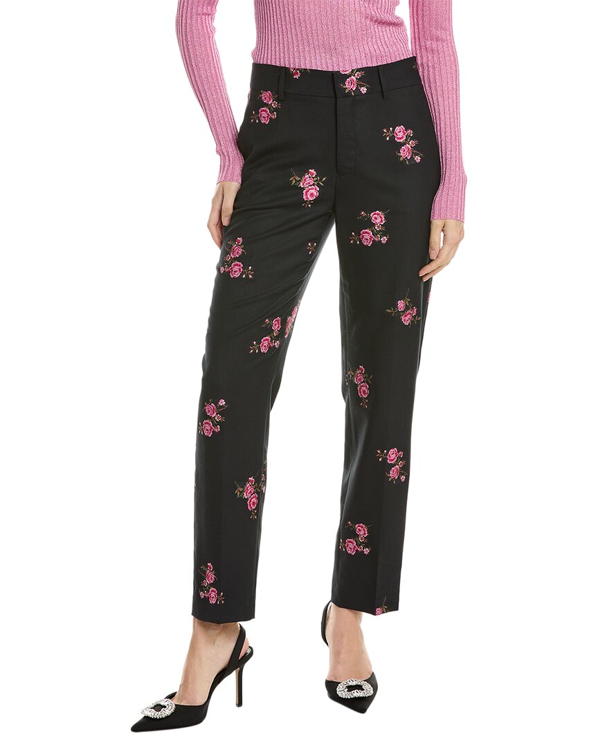 Red Valentino Wool-blend Pant In Black