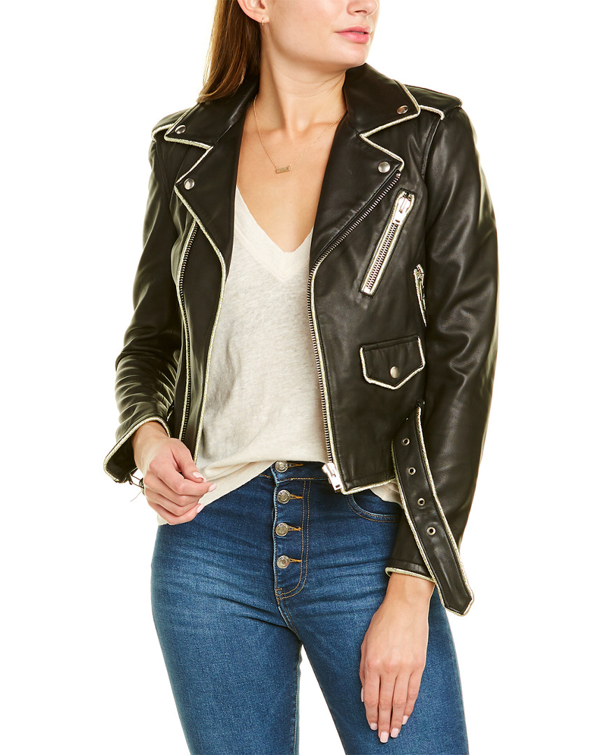 Image of IRO Allumy Leather Jacket