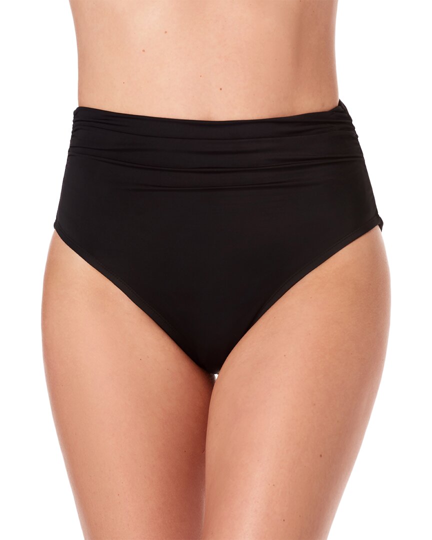 Magicsuit Jersey Shirred Tummy Control Bikini Bottoms In Black