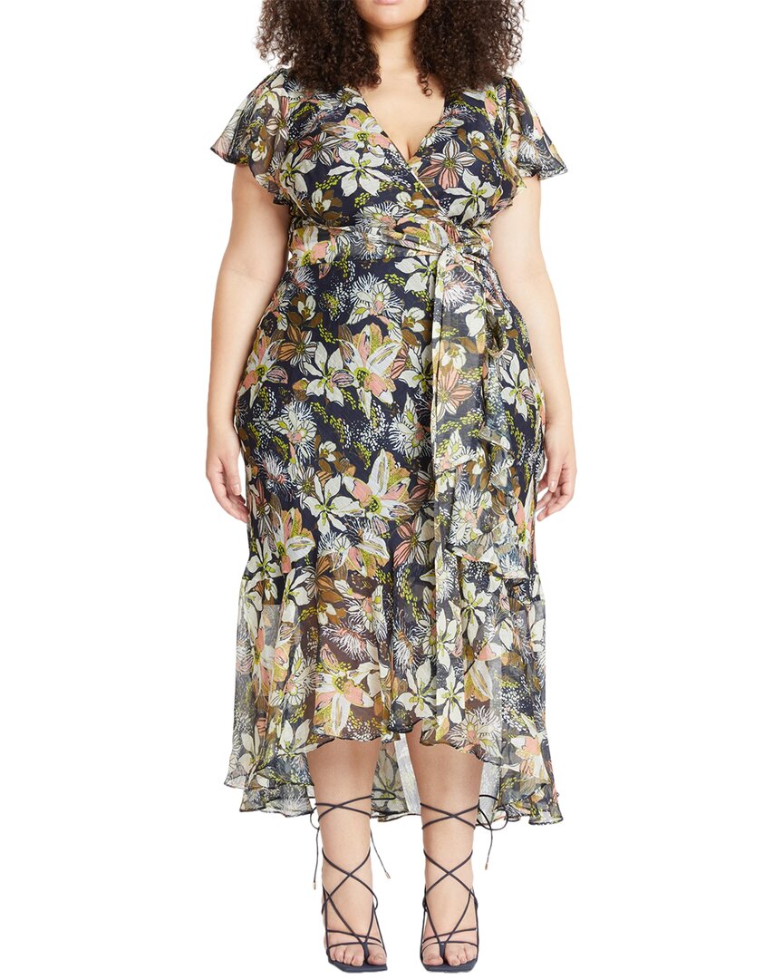 Shop Tanya Taylor Blaire Silk & Linen-blend Midi Dress