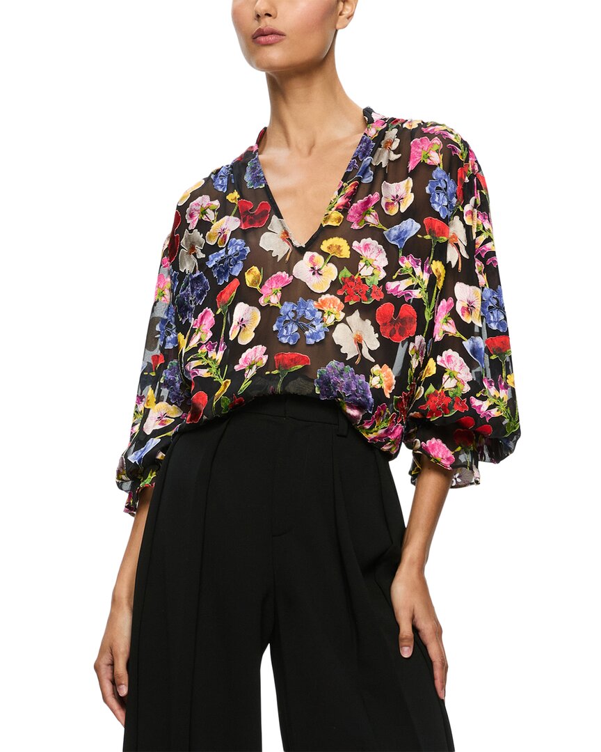 Alice And Olivia Onica Collared Blouse