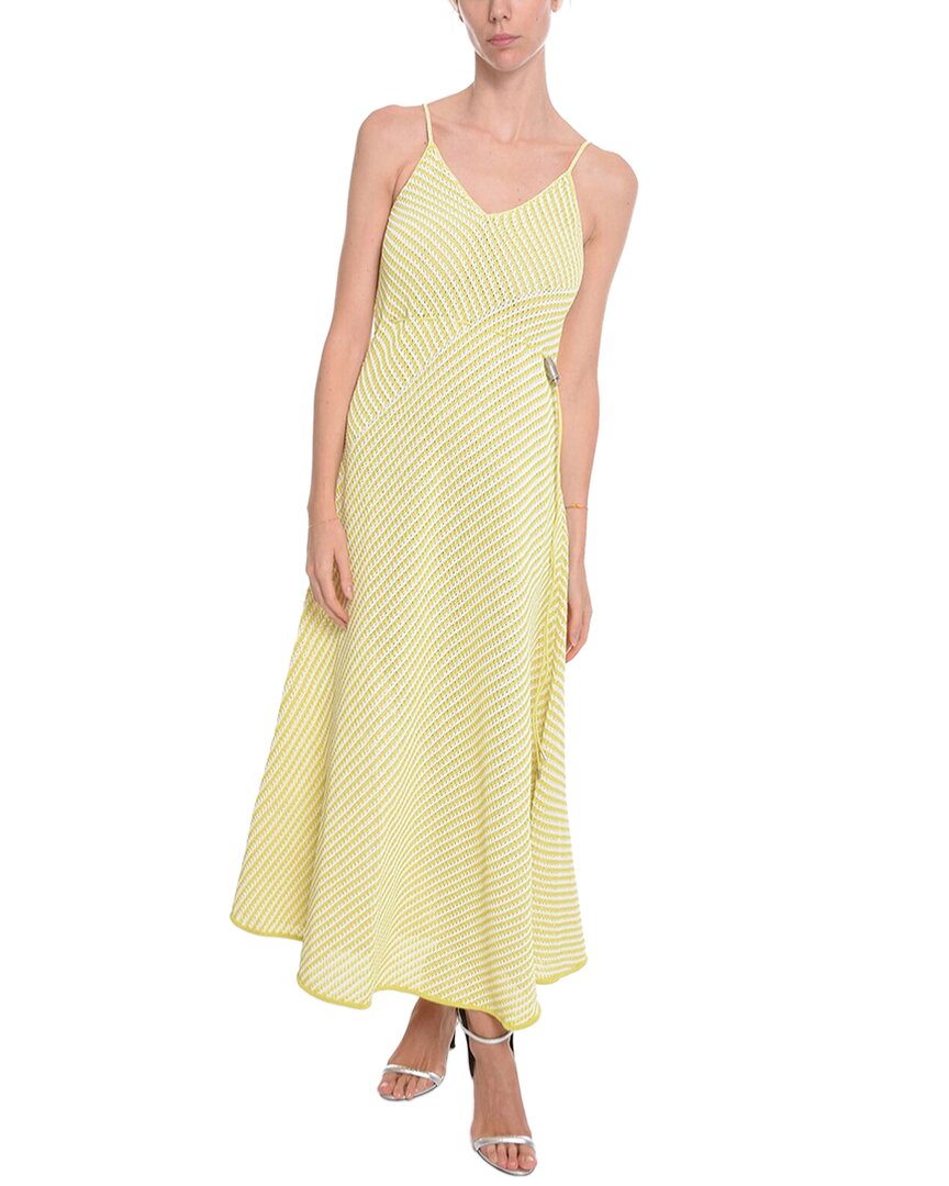 Shop Bottega Veneta Striped Maxi Dress In Green