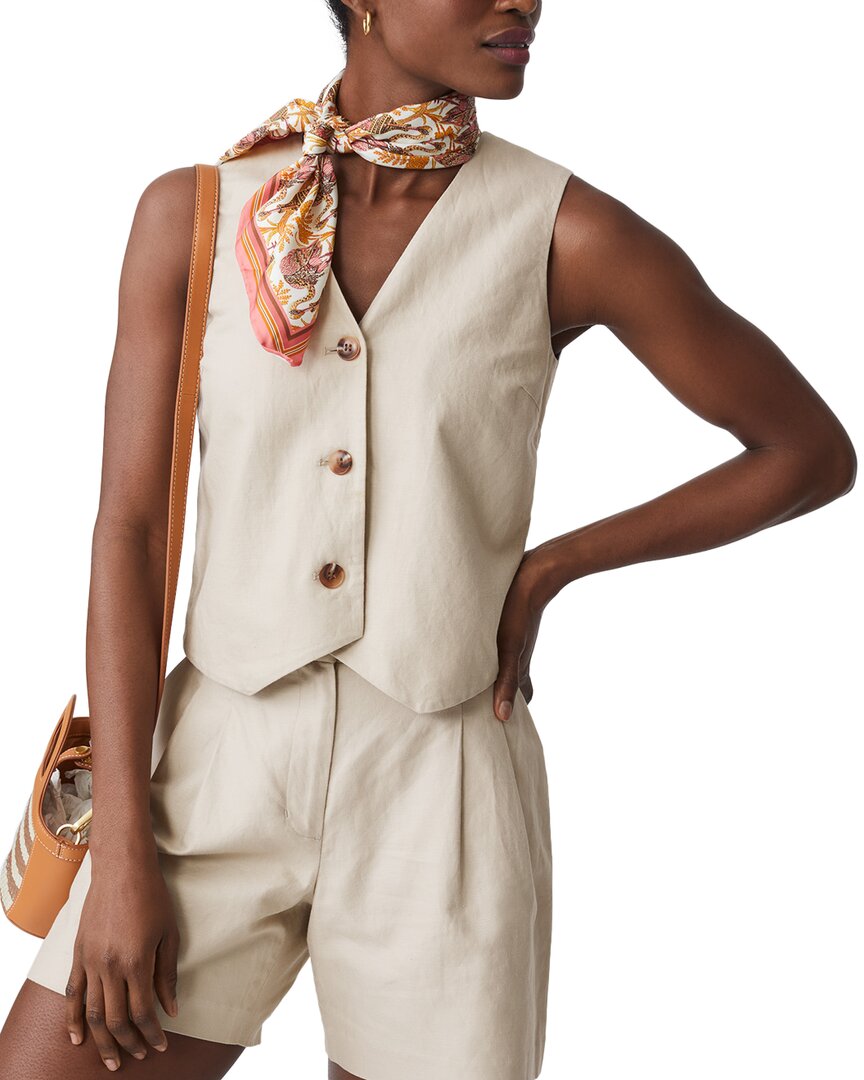 J.mclaughlin J. Mclaughlin Bevin Linen-blend Vest