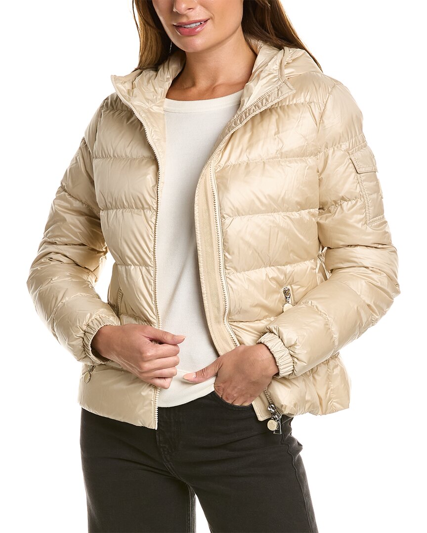 Moncler Beige Gles Down Jacket In Beige