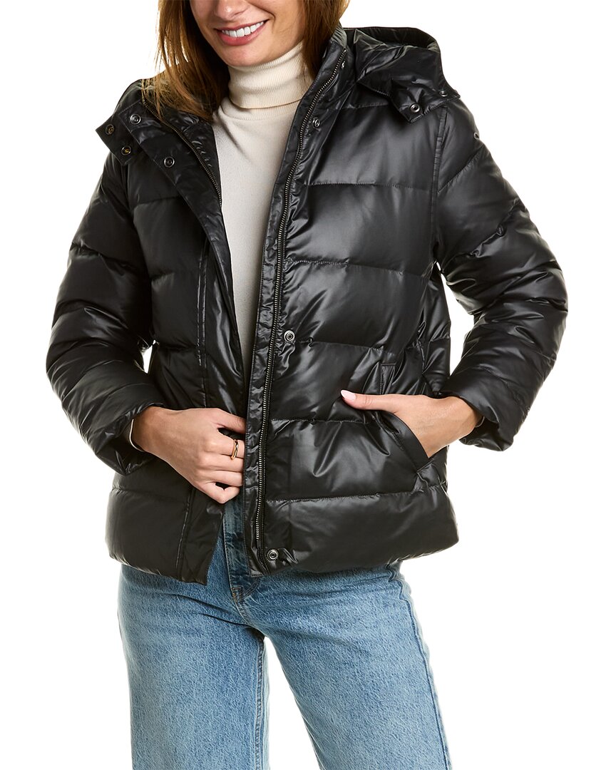 Shop Brooks Brothers Short Puffer Down Coat In Black